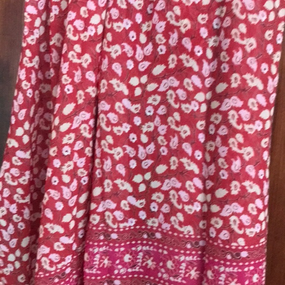 Red chiffon Boho Long Wrap Cover up chiffon - Picture 14 of 16